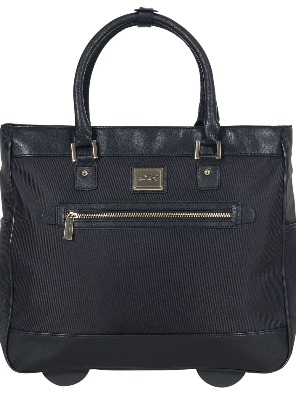 Kenneth Cole Black Laptop Tote with Gold Hardware
